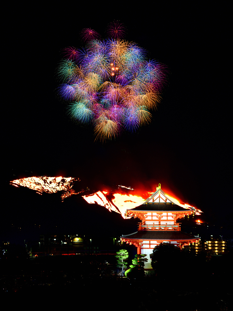 若草山焼きと花火➏