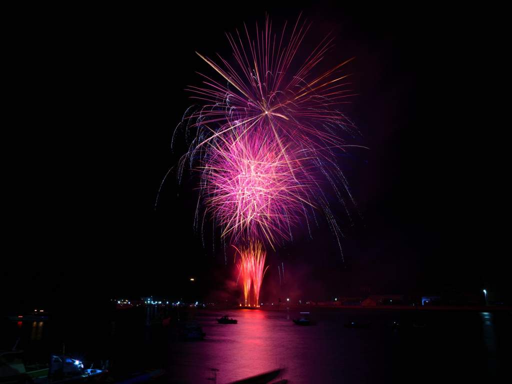 相生ペーロン祭前夜祭海上花火大会③