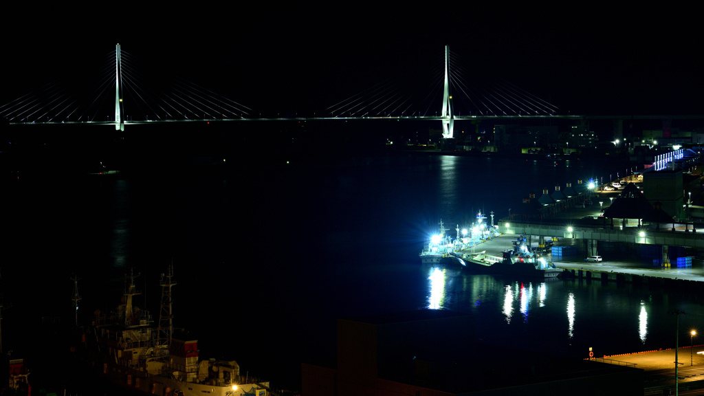 気仙沼湾の夜景