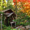 水車小屋と紅葉