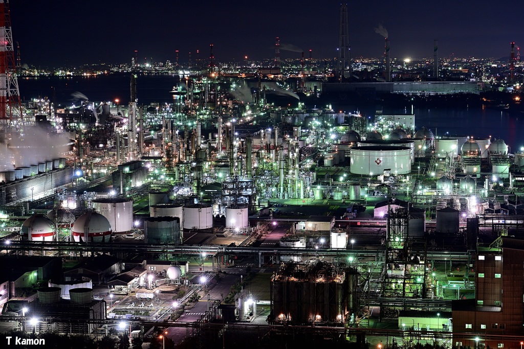 四日市コンビナート夜景❹