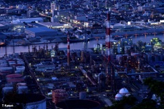石油工場の夜景