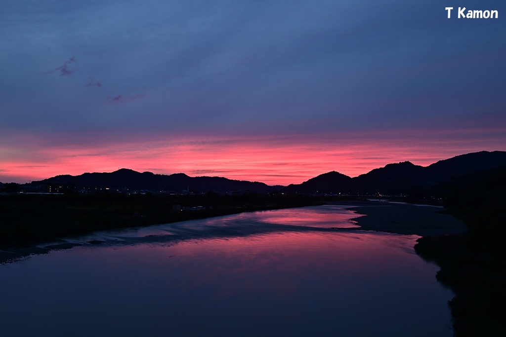 有田川の夕景