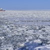 網走の流氷と砕氷船