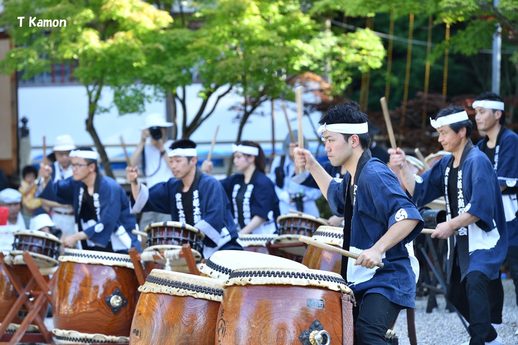 風鎮大祭の奉納太鼓①