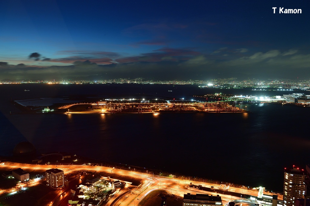 夜の大阪湾