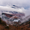雲の垣間に…