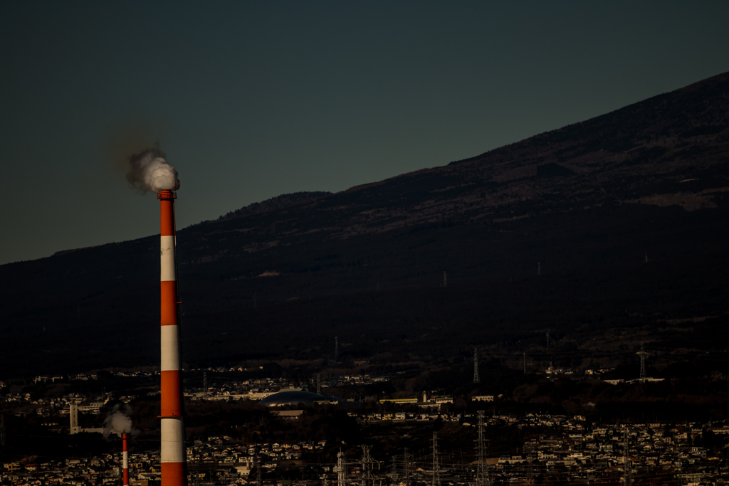 富士市の煙突。