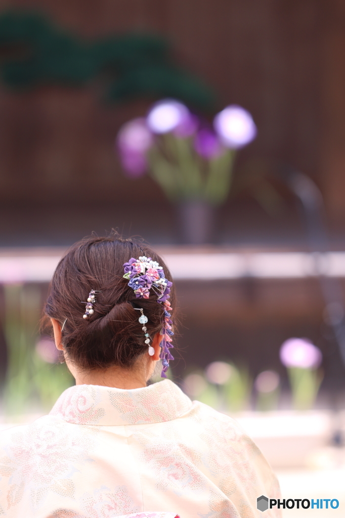 花のような人　～着物美人in吉香公園その２～
