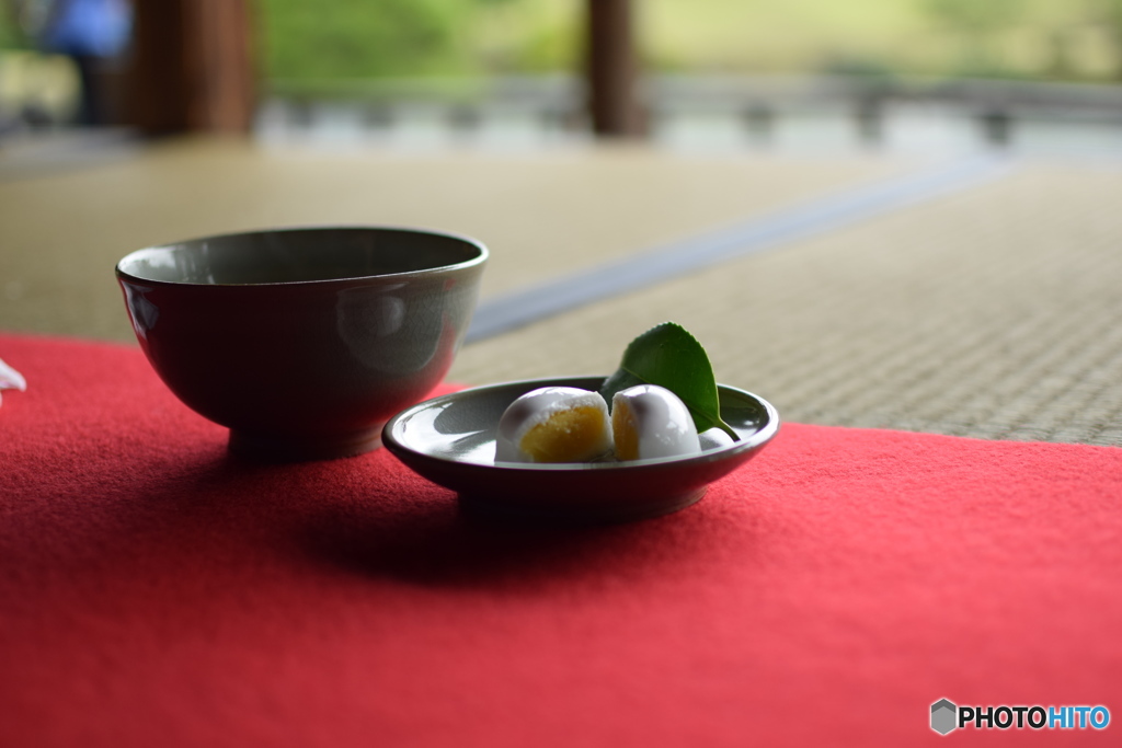 抹茶とお菓子