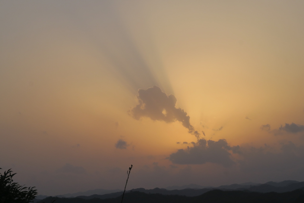 勝浦の夕空