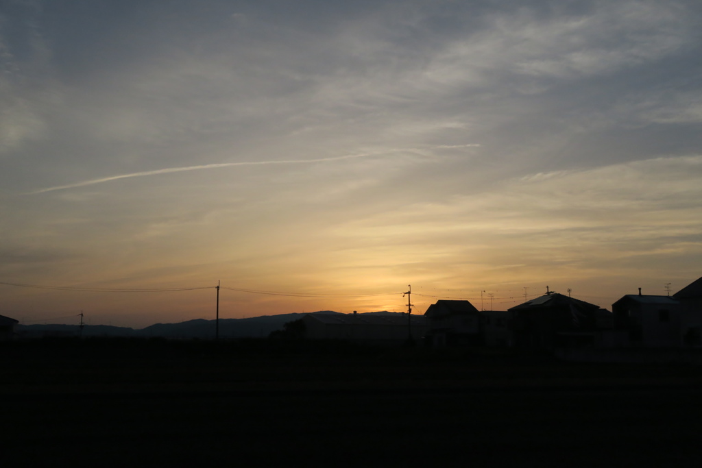 夕暮れ　