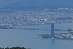 遠景、近江大橋とプリンスホテル