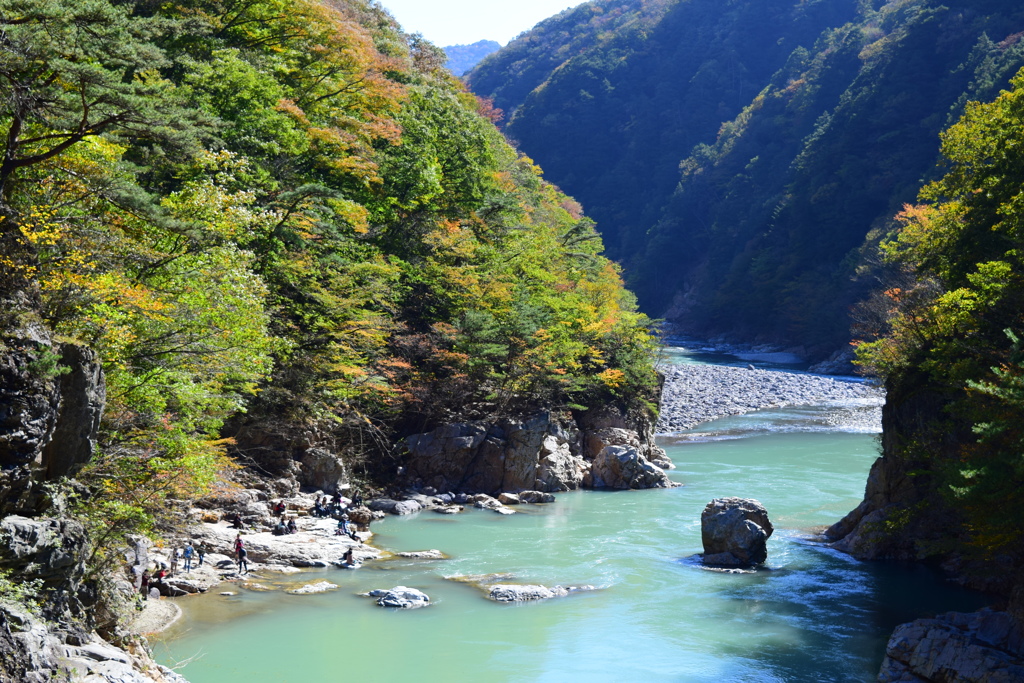 龍王峡にて