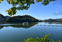 相模湖にて