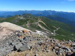 北アルプスの山々