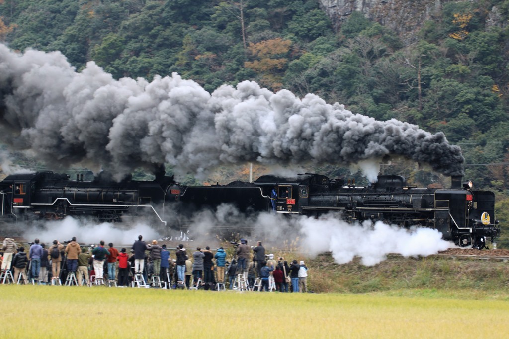 C57・D51重連（やまぐち号）