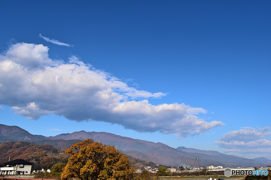 山梨の山と空