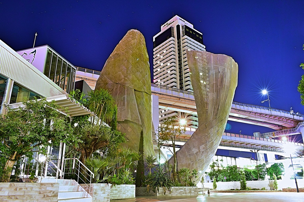 深夜のメリケンパーク神戸