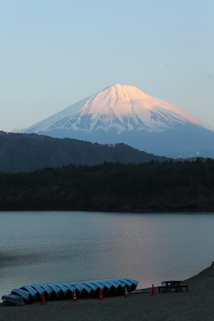 夕暮れの富士