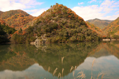 自然湖の秋