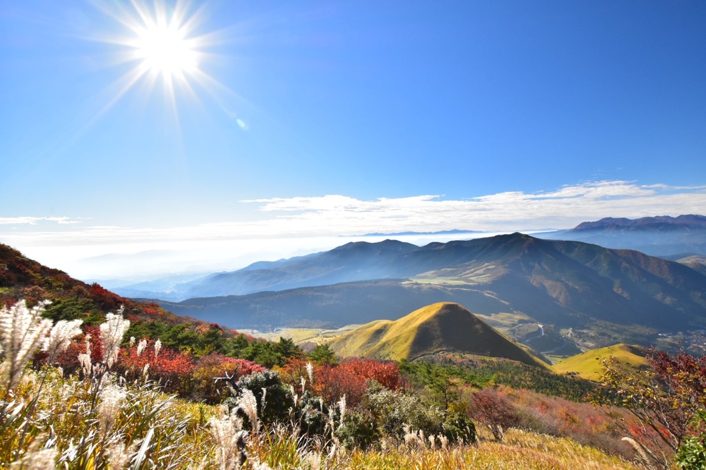 紅葉と快晴