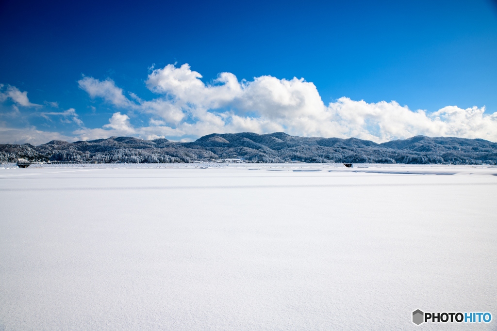 家の近くの雪景色