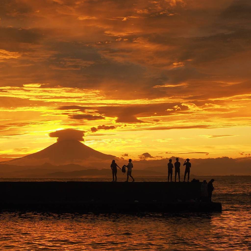 江ノ島の夕日