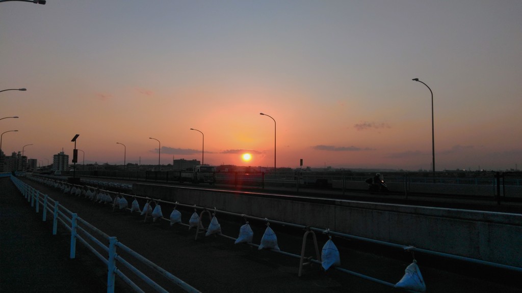 今日の夕日