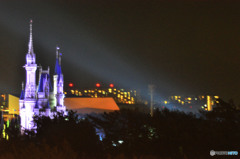 夜のシンデレラ城