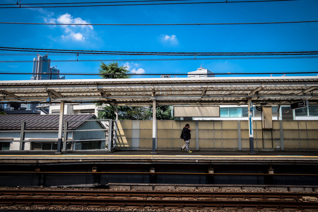 A platform on a sunny day