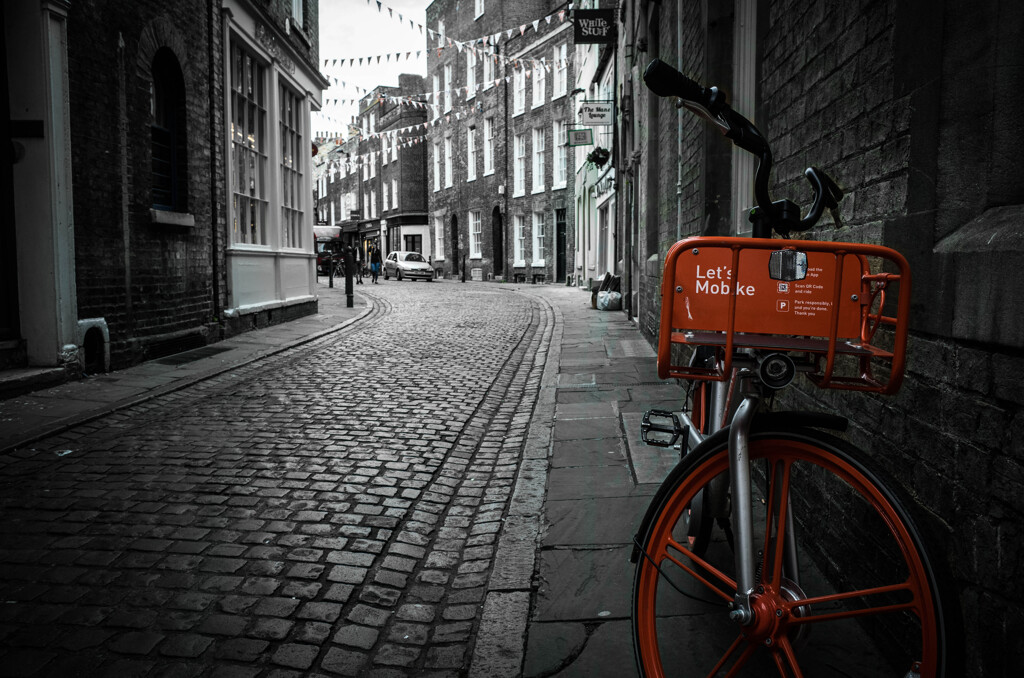Red bicycle