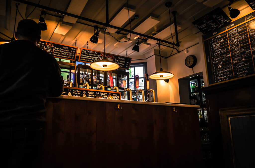 Drinking in the bar