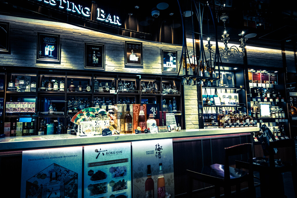 Tasting bar in the airport