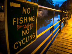 No fishing, No cycling