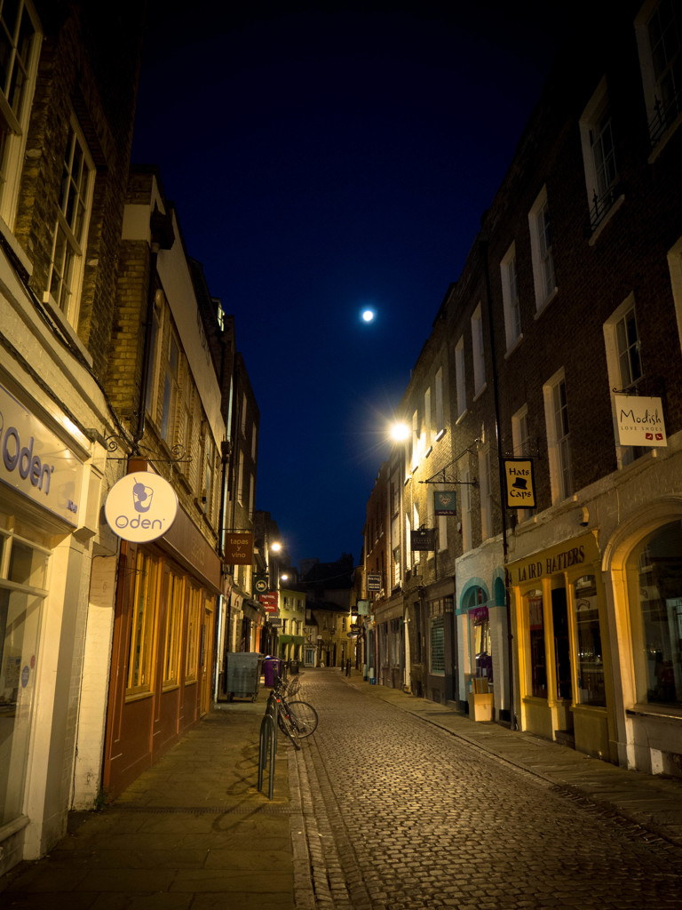 Street under the moon