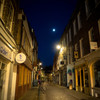 Street under the moon