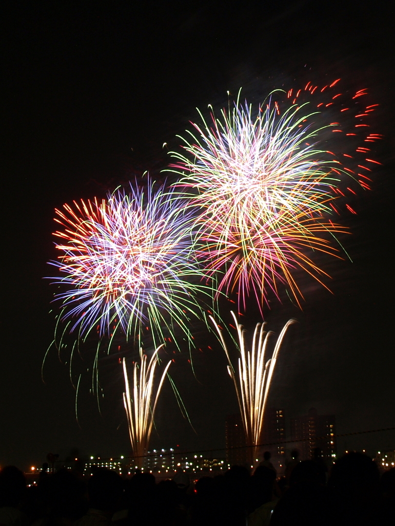 夜空に咲く花