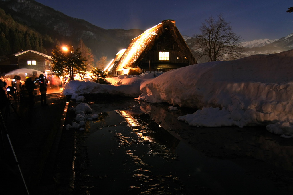 夜の白川郷