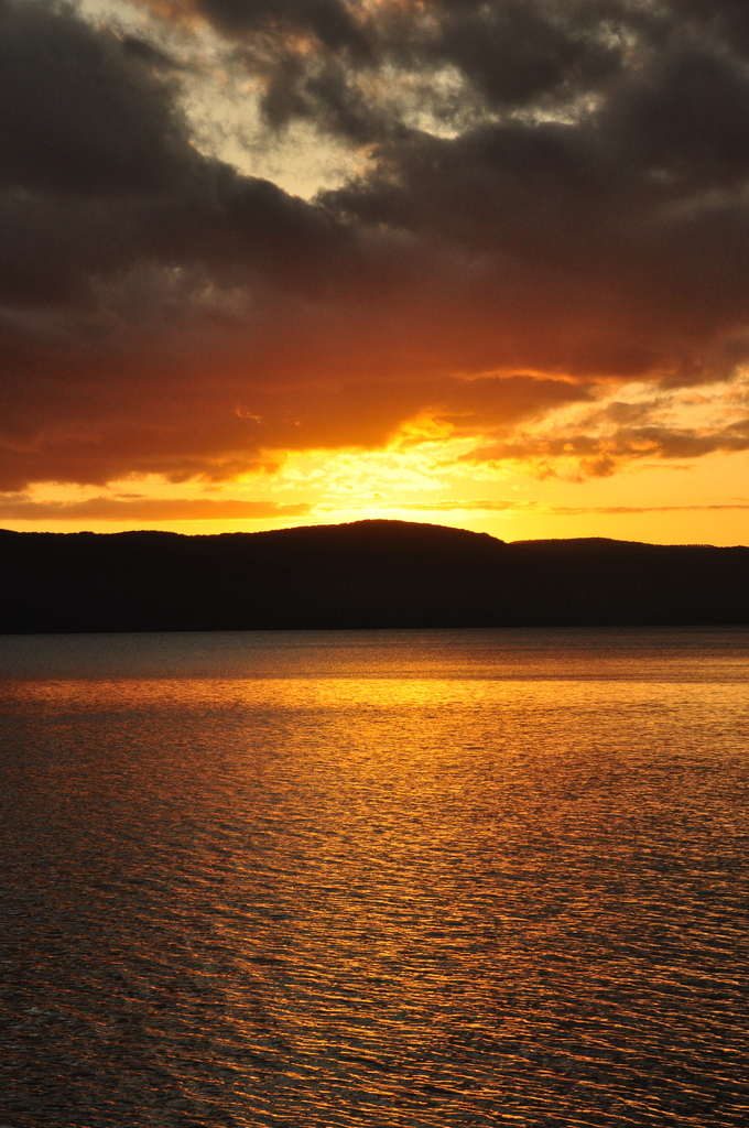 十和田湖の夕日③