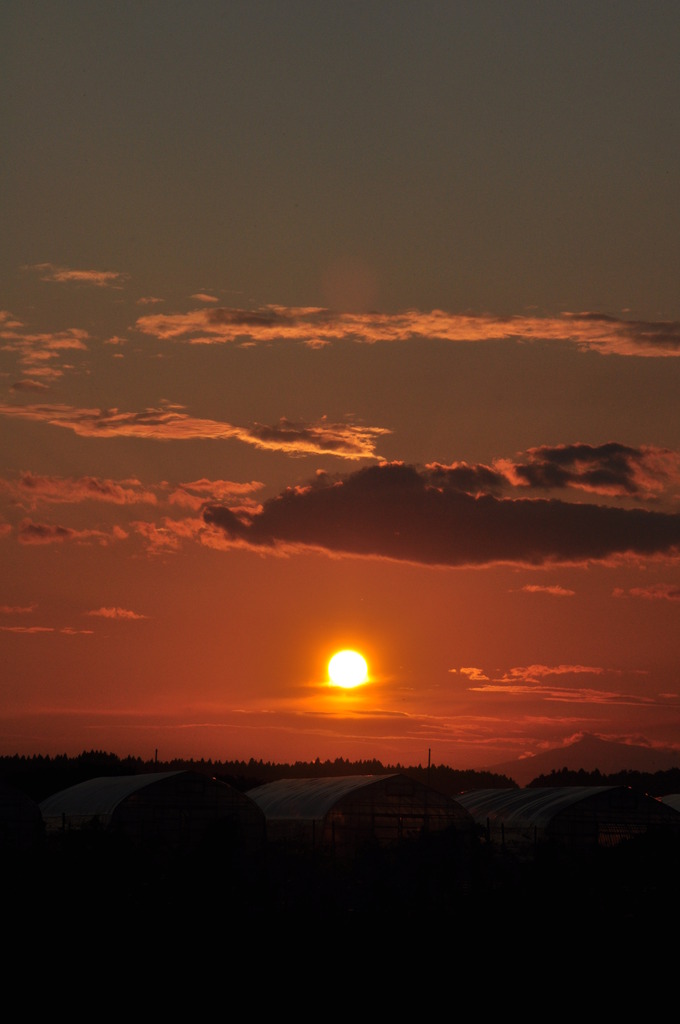 農村の夕方