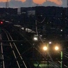 上り貨物列車通過