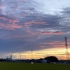 残暑厳しい夕暮れ