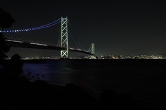 明石海峡大橋ライトアップ