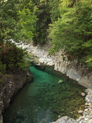 青と緑の淵