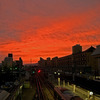 駅の夕景