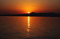 琵琶湖の夕照②