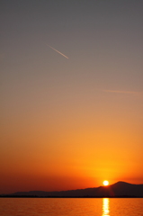 琵琶湖の夕照①