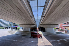 Under the overpass