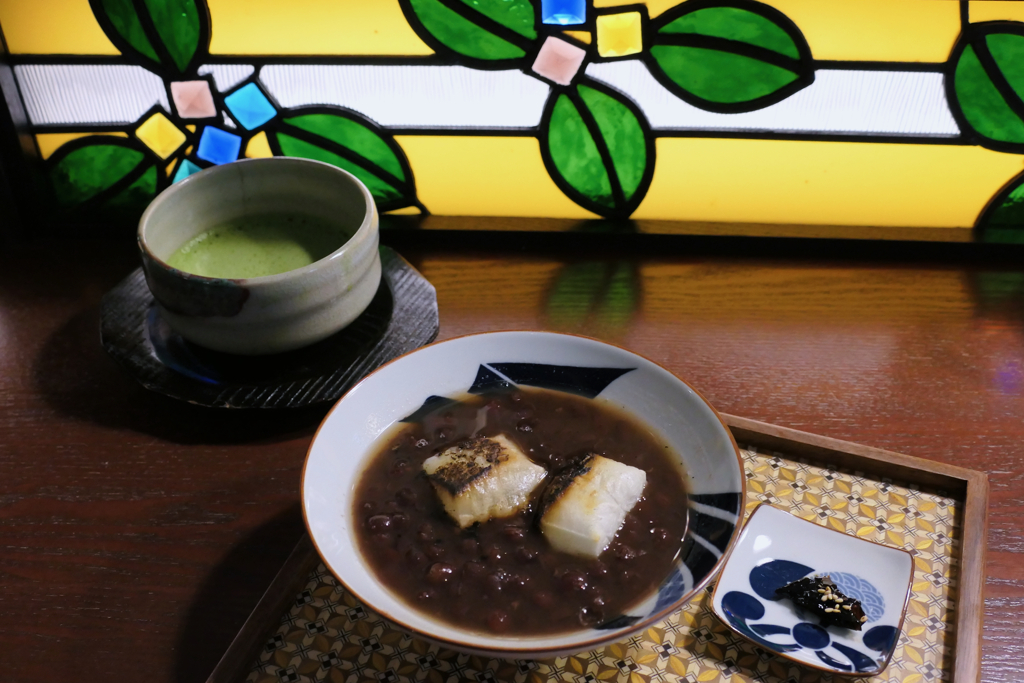 長崎はおいしい：焼き餅ぜんざい